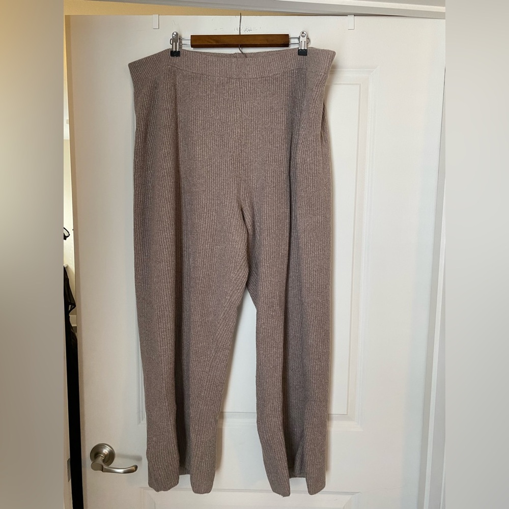 GAP Women's Ribbed Knit Lounge Pants - Brown